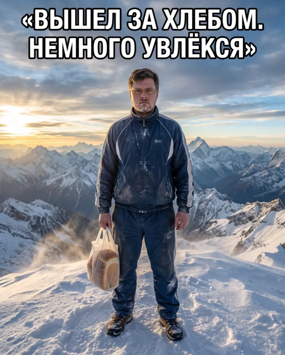 Пример результата: Вышел за хлебом